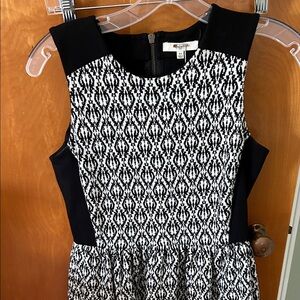 Madewell Black and White Patterned Dress